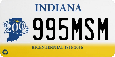 IN license plate 995MSM