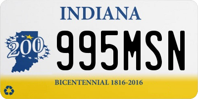 IN license plate 995MSN