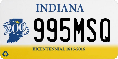 IN license plate 995MSQ