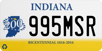 IN license plate 995MSR