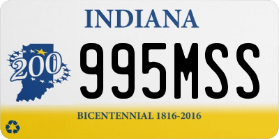 IN license plate 995MSS