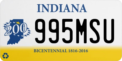 IN license plate 995MSU