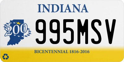 IN license plate 995MSV