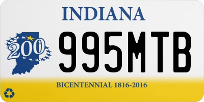 IN license plate 995MTB