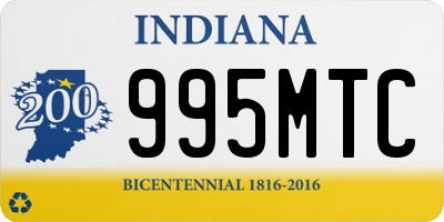 IN license plate 995MTC