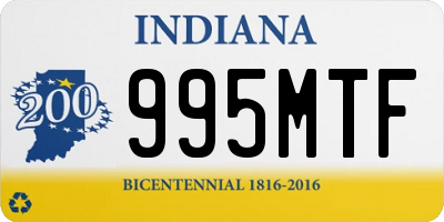 IN license plate 995MTF