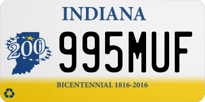 IN license plate 995MUF