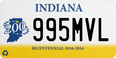 IN license plate 995MVL