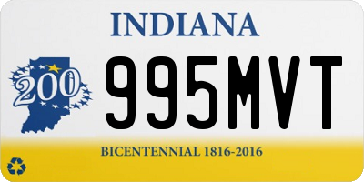 IN license plate 995MVT