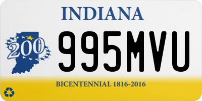 IN license plate 995MVU