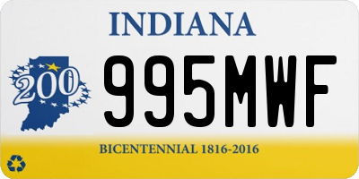 IN license plate 995MWF