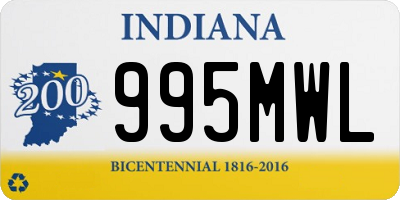 IN license plate 995MWL