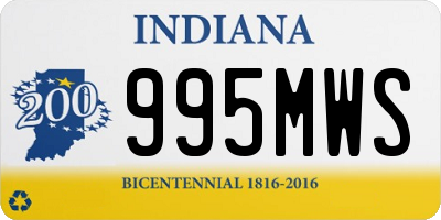 IN license plate 995MWS