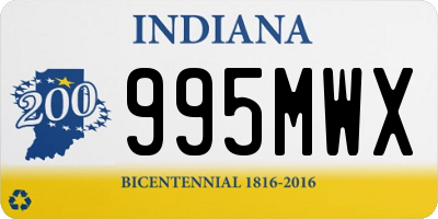 IN license plate 995MWX