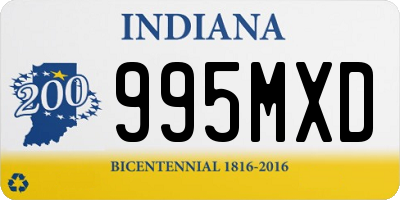 IN license plate 995MXD