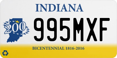 IN license plate 995MXF