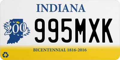 IN license plate 995MXK