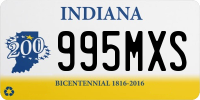 IN license plate 995MXS