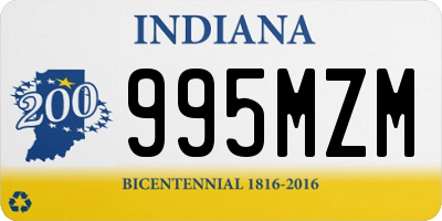 IN license plate 995MZM