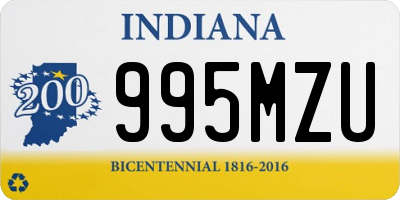 IN license plate 995MZU