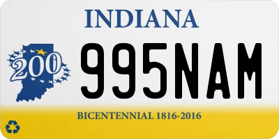 IN license plate 995NAM