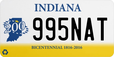 IN license plate 995NAT