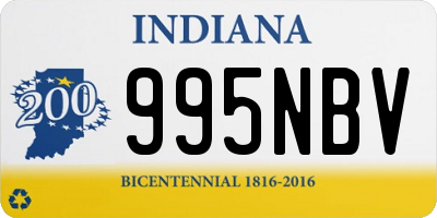 IN license plate 995NBV