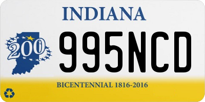 IN license plate 995NCD