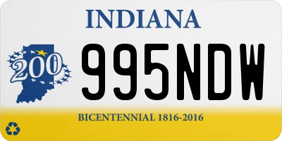 IN license plate 995NDW