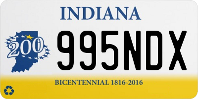 IN license plate 995NDX