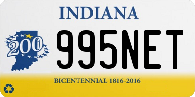 IN license plate 995NET