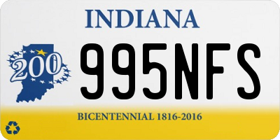 IN license plate 995NFS