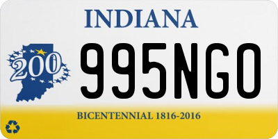 IN license plate 995NGO