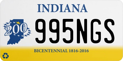 IN license plate 995NGS