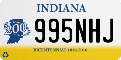 IN license plate 995NHJ