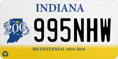 IN license plate 995NHW