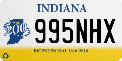 IN license plate 995NHX