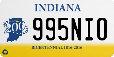 IN license plate 995NIO