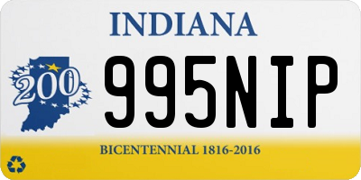 IN license plate 995NIP