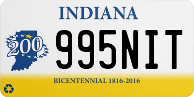 IN license plate 995NIT