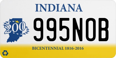 IN license plate 995NOB