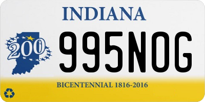 IN license plate 995NOG