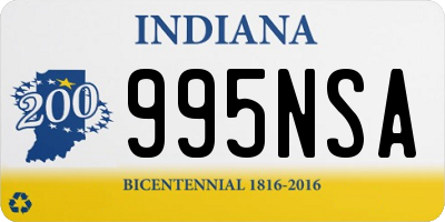 IN license plate 995NSA