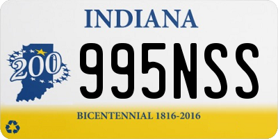 IN license plate 995NSS