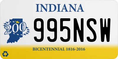 IN license plate 995NSW