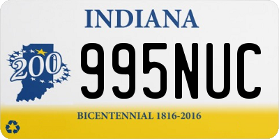 IN license plate 995NUC