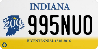 IN license plate 995NUO