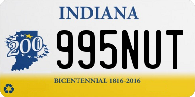 IN license plate 995NUT