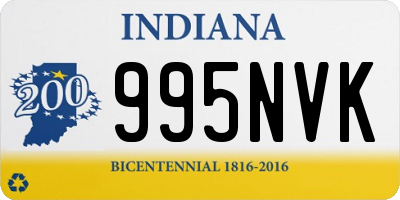 IN license plate 995NVK