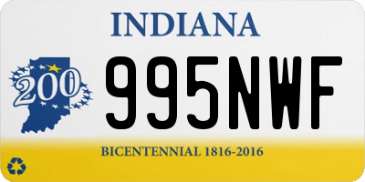 IN license plate 995NWF